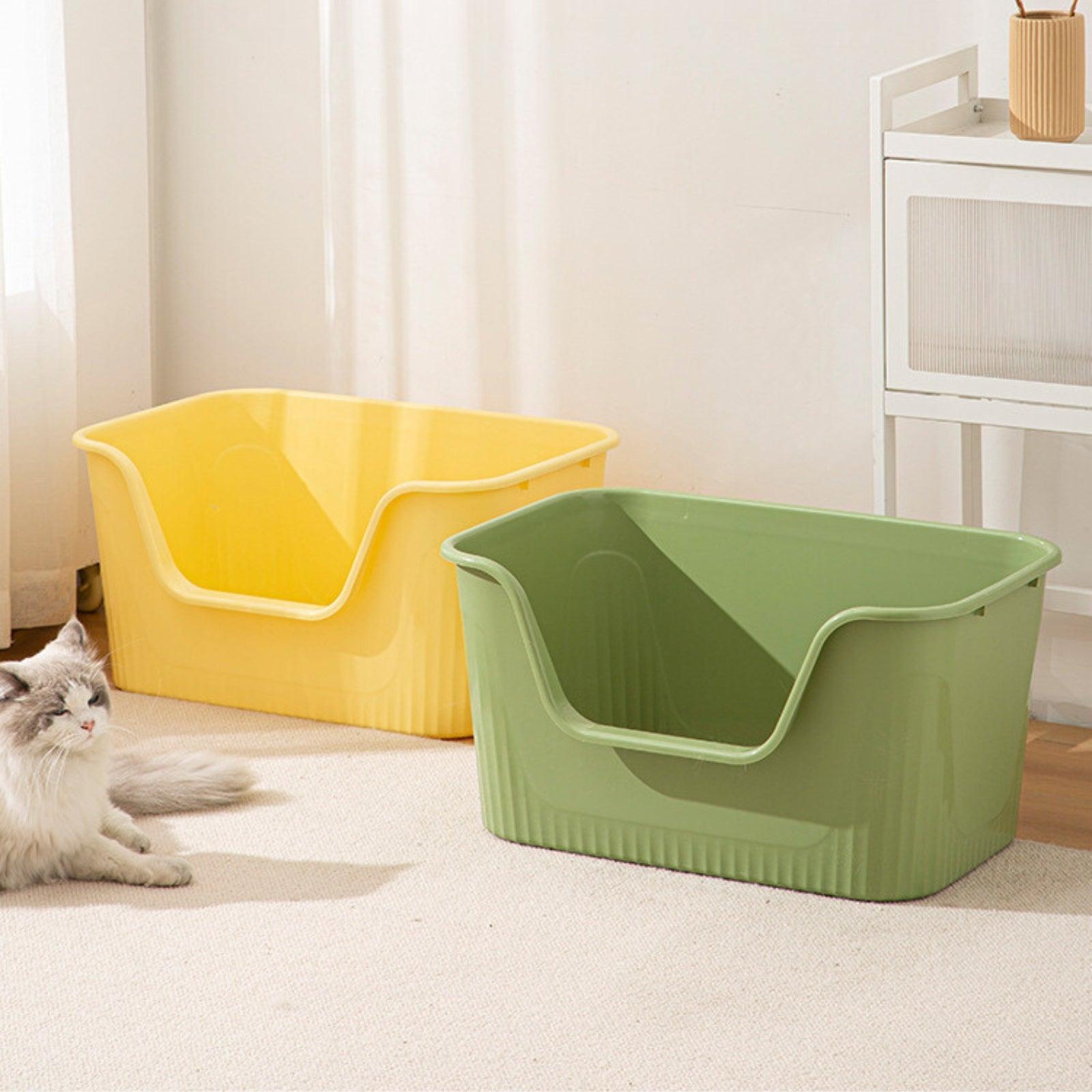 Extra-Large Open Splash-Proof Cat Litter Box - {{product.type}} - PawPawUp