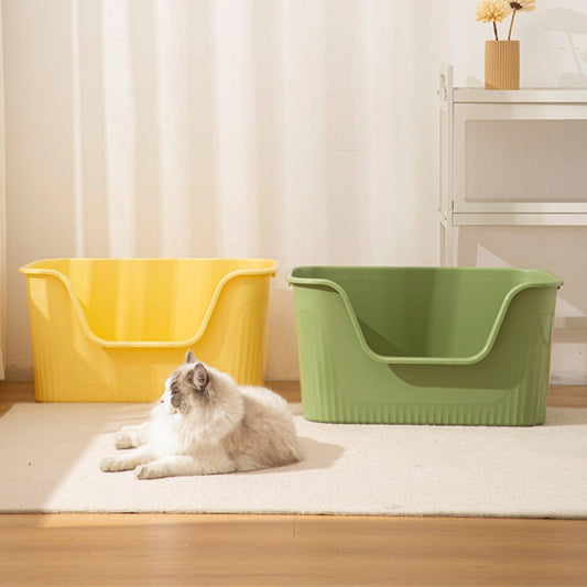 Extra-Large Open Splash-Proof Cat Litter Box - {{product.type}} - PawPawUp