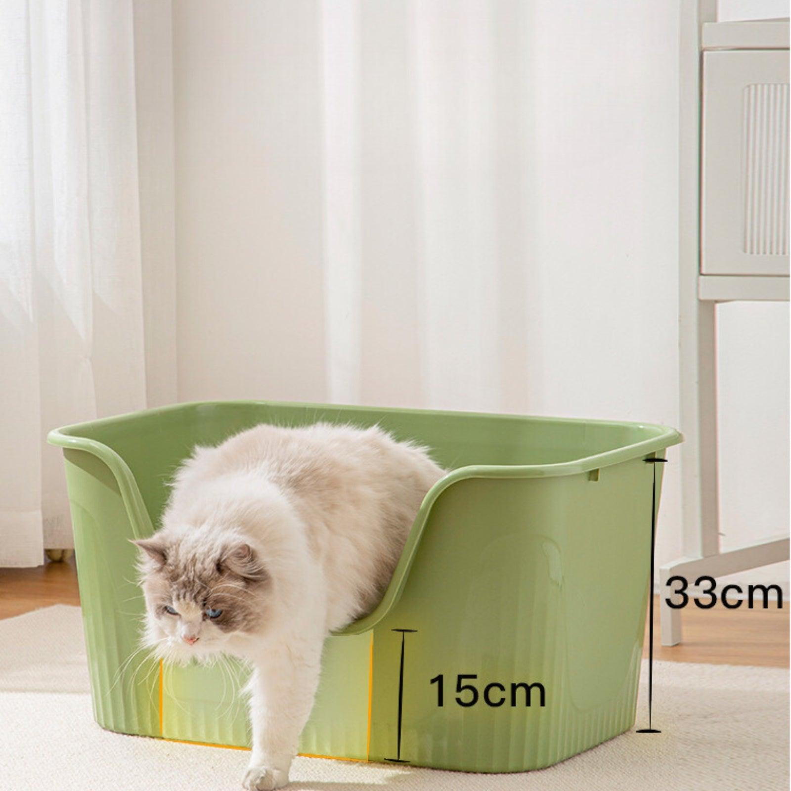 Extra-Large Open Splash-Proof Cat Litter Box - {{product.type}} - PawPawUp