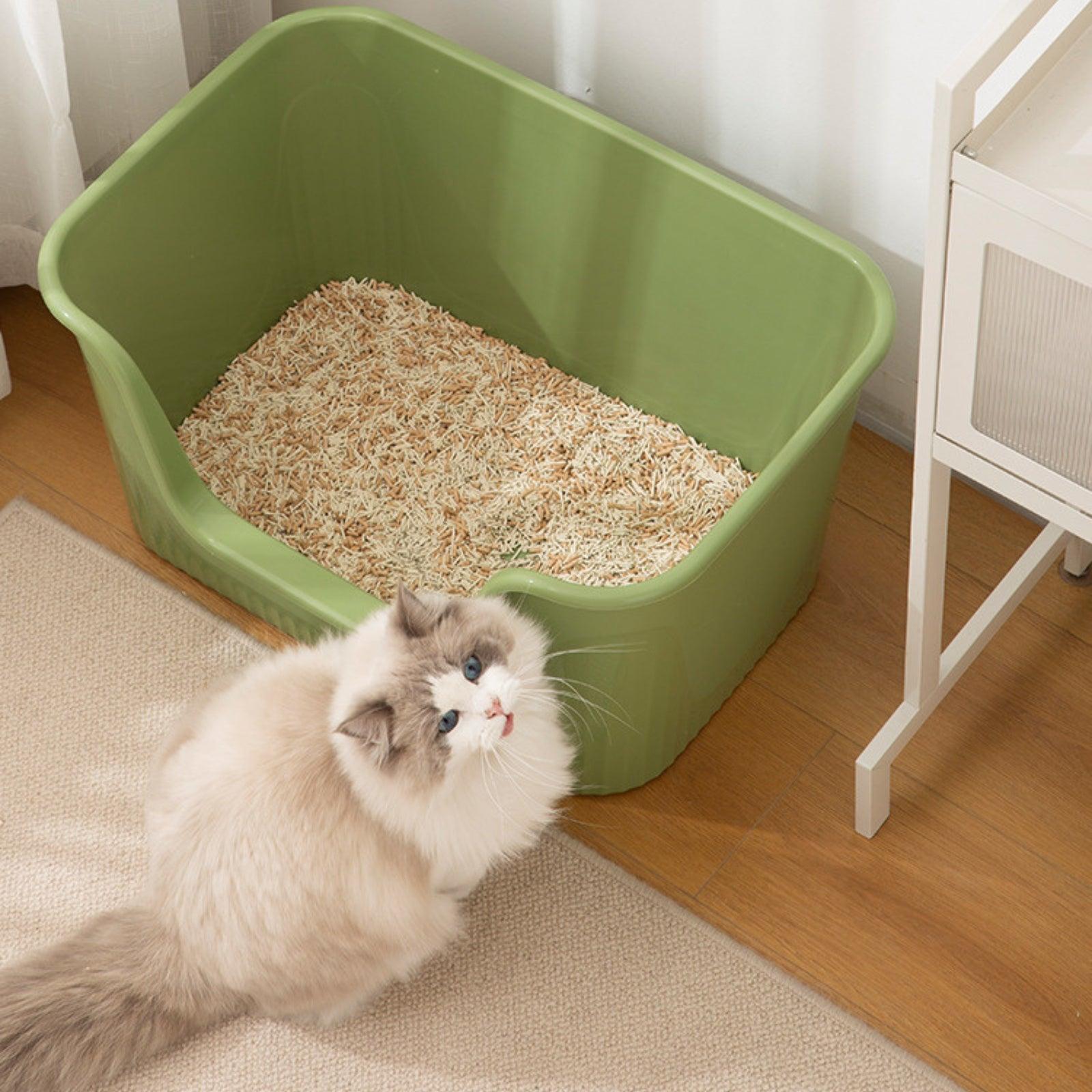 Extra-Large Open Splash-Proof Cat Litter Box - {{product.type}} - PawPawUp