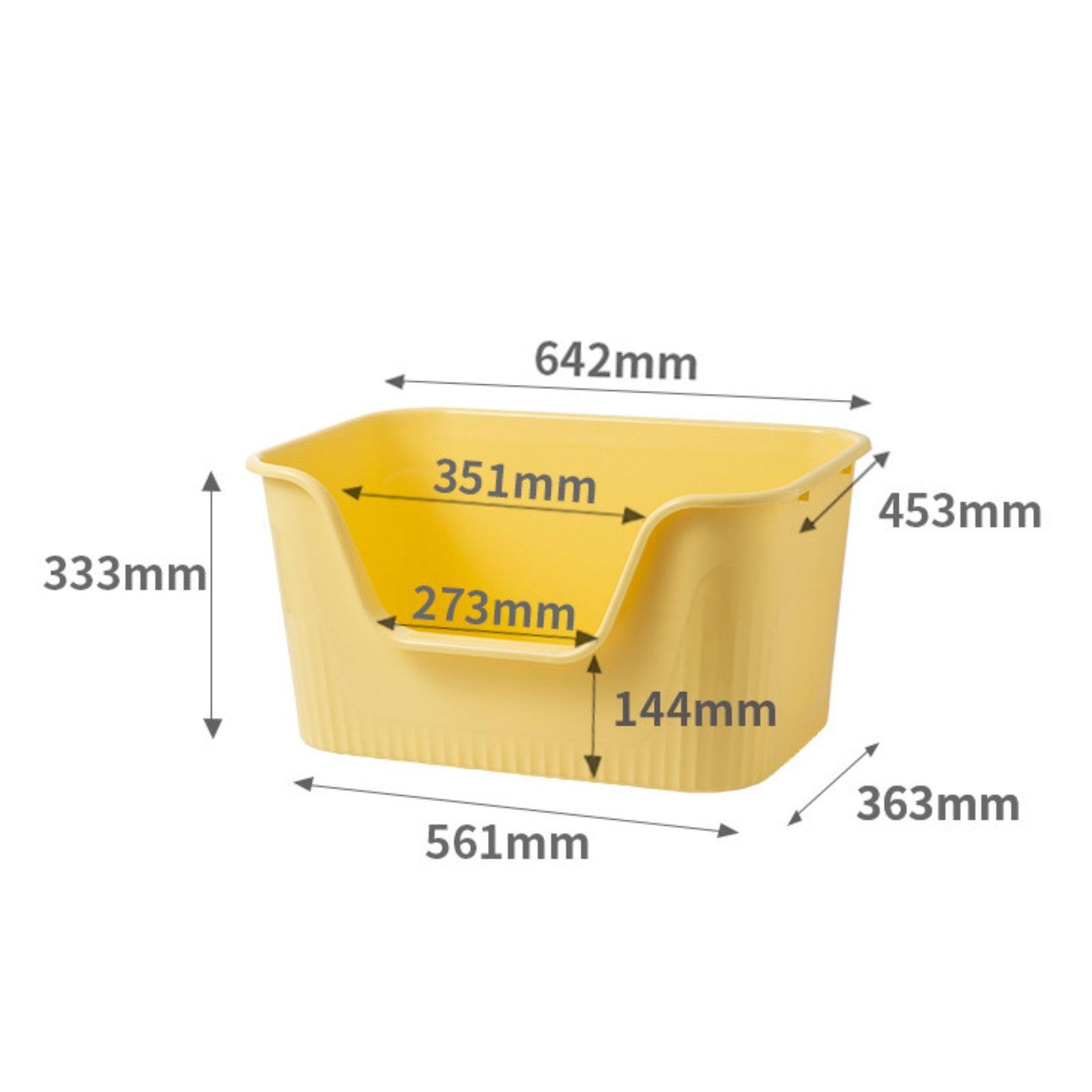 Extra-Large Open Splash-Proof Cat Litter Box - {{product.type}} - PawPawUp