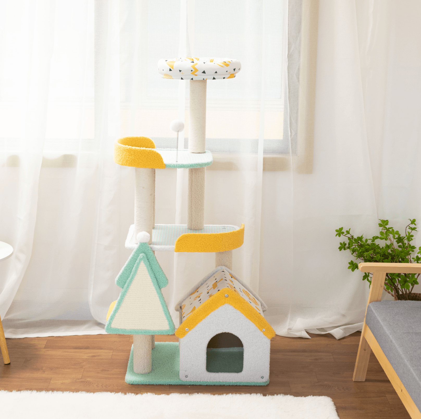 Fairy Tale Paradise Cat Tree With Non-Stick Covering - {{product.type}} - PawPawUp