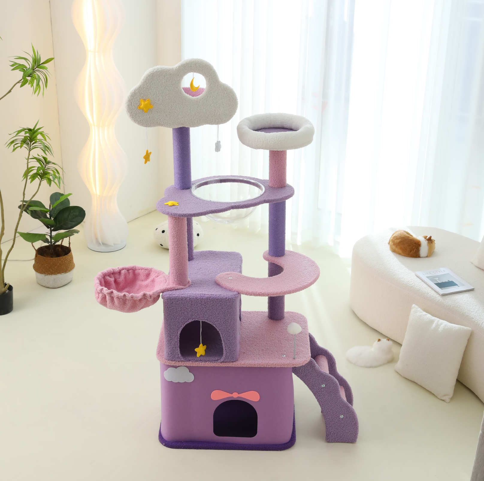 Fantasy Series - Galaxy Echo Super Large Cat Tree With Scratching Post (Height 170cm) - {{product.type}} - PawPawUp