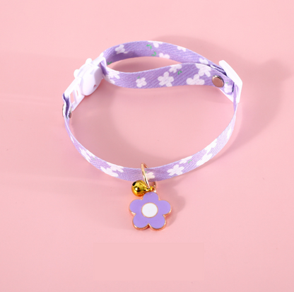 Flower Series Pendant Style Adjustable Pet Collar - {{product.type}} - PawPawUp