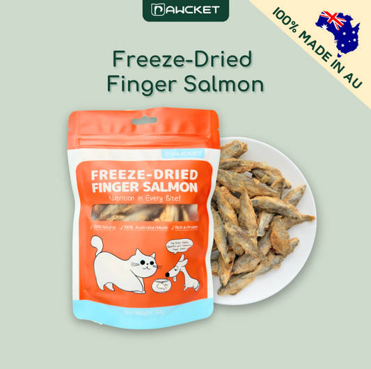 Freeze-Dried Finger Salmon Treat - 50g - {{product.type}} - PawPawUp