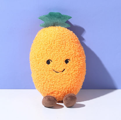 Fruit & Veggie Plush Pet Toy – With Crinkle Paper & Squeaker - {{product.type}} - PawPawUp