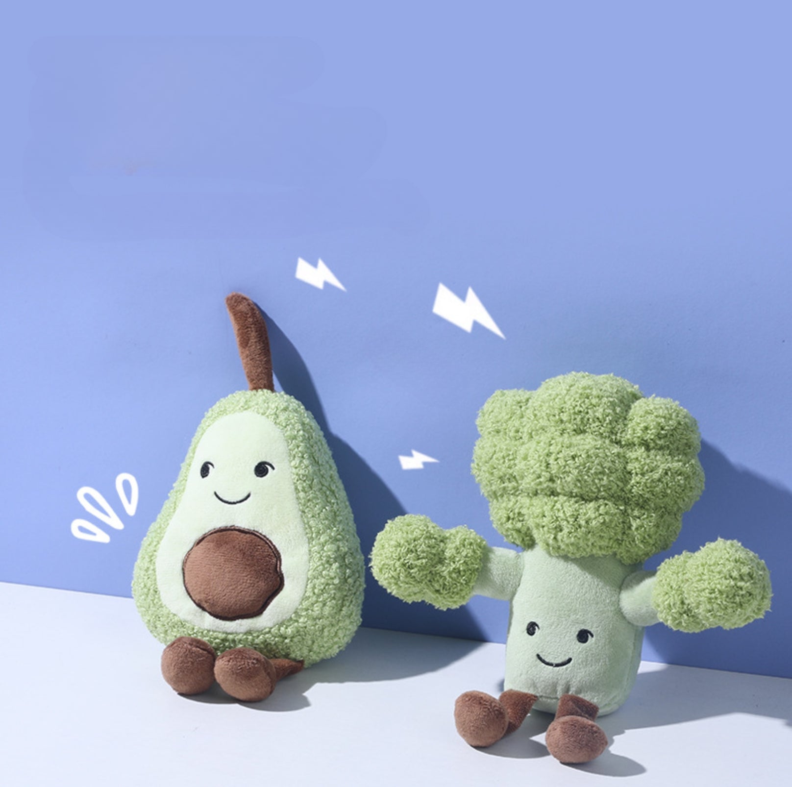 Fruit & Veggie Plush Pet Toy – With Crinkle Paper & Squeaker - {{product.type}} - PawPawUp