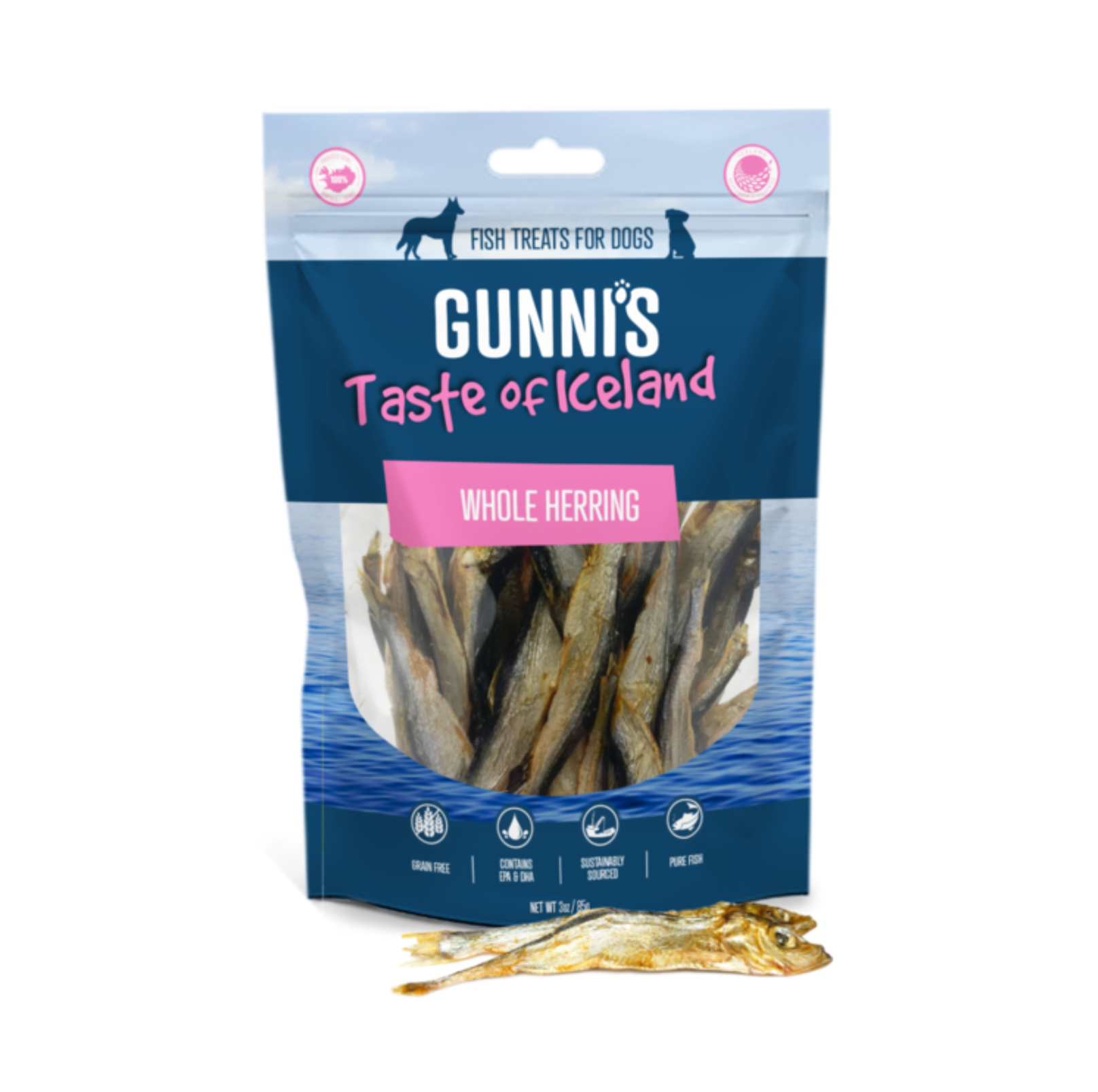 GUNNI'S Whole Herring Dog Treats - {{product.type}} - PawPawUp