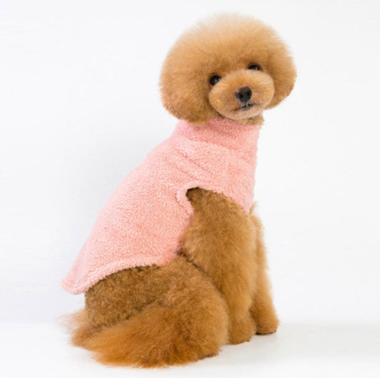 High-Collar Plush Dog Sweater - {{product.type}} - PawPawUp