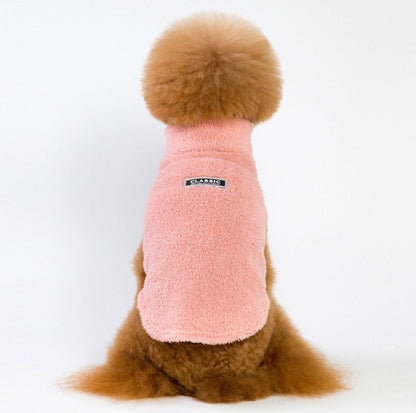 High-Collar Plush Dog Sweater - {{product.type}} - PawPawUp