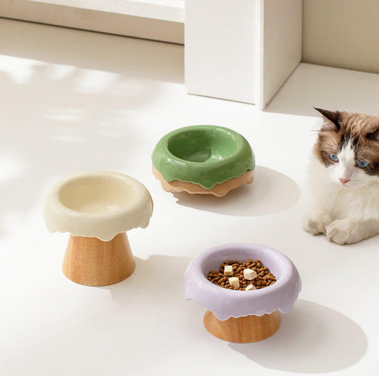 Ice Cream Styled Detatchable Lead-Free Ceramic Pet Food Bowls - {{product.type}} - PawPawUp