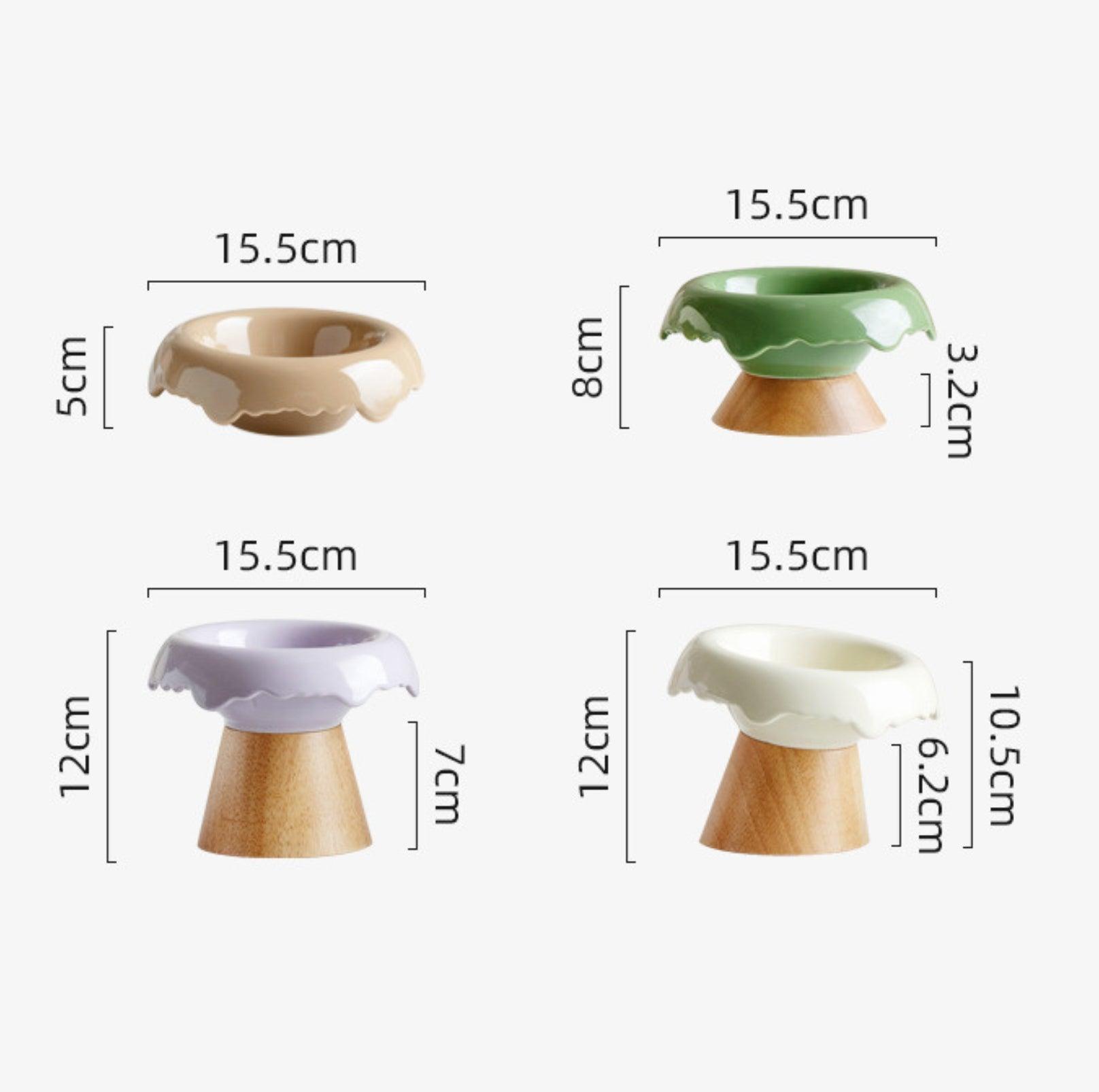 Ice Cream Styled Detatchable Lead-Free Ceramic Pet Food Bowls - {{product.type}} - PawPawUp