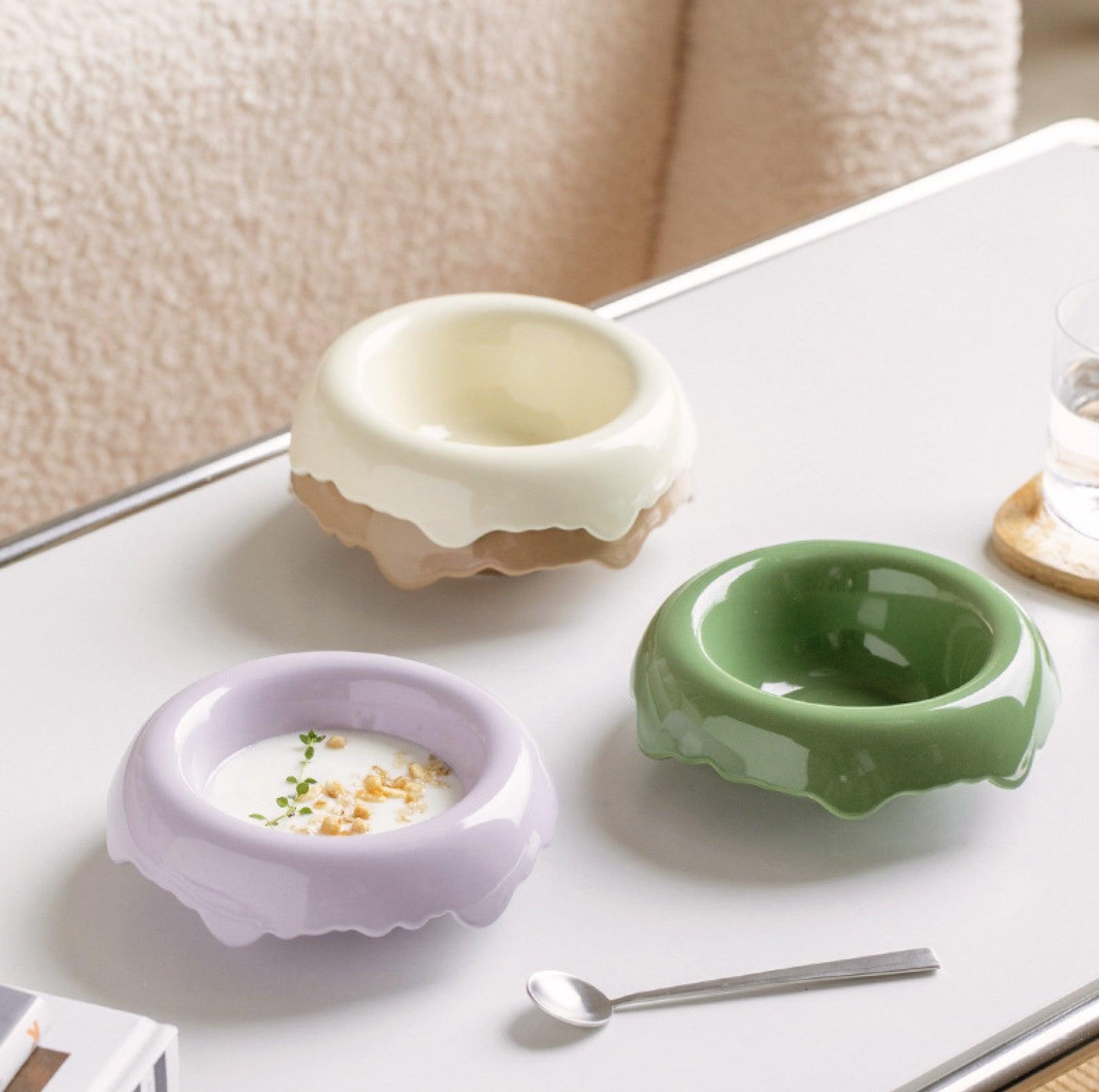 Ice Cream Styled Detatchable Lead-Free Ceramic Pet Food Bowls - {{product.type}} - PawPawUp