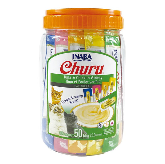 INABA Churu Tuna & Chicken Variety Cat Treat Tubes-50*14g - {{product.type}} - PawPawUp
