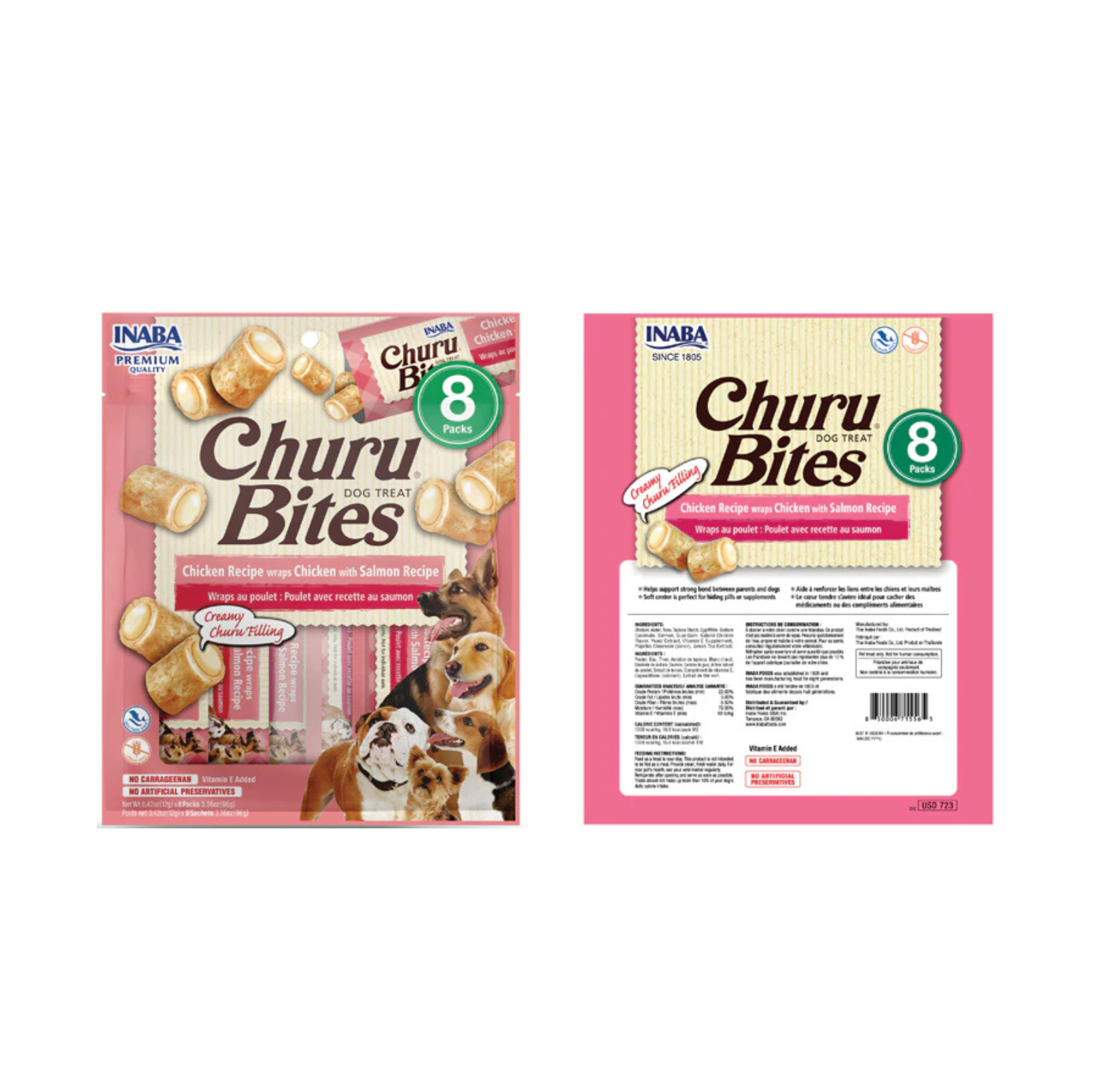 INABA Dog Churu Bites Chicken Wraps Recipe Dog Treat (12g*8 Pcs) - {{product.type}} - PawPawUp