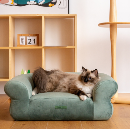 KAMA MUTA Bread Pet Bed - Italian-Inspired Design with Memory Foam and Ash Wood Frame - {{product.type}} - PawPawUp