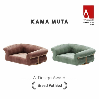 KAMA MUTA Bread Pet Bed - Italian-Inspired Design with Memory Foam and Ash Wood Frame - {{product.type}} - PawPawUp