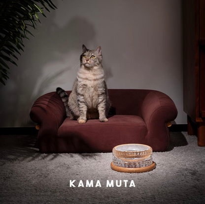 KAMA MUTA Bread Pet Bed - Italian-Inspired Design with Memory Foam and Ash Wood Frame - {{product.type}} - PawPawUp