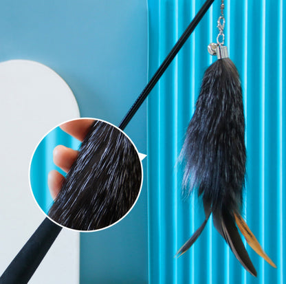 Length Adjustable Telescopic Cat Teaser with Faux Fox Fur Head - {{product.type}} - PawPawUp