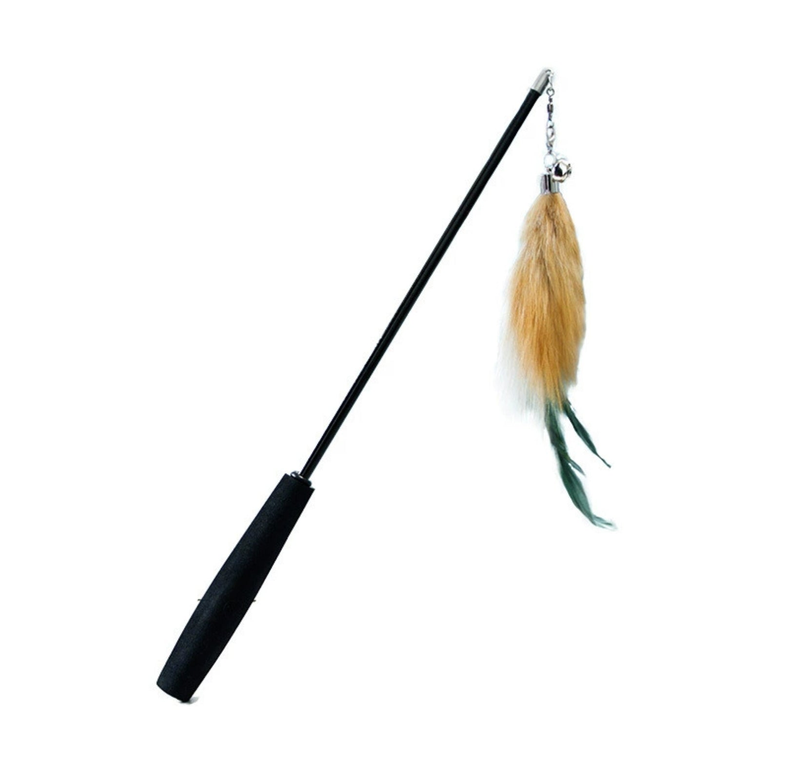 Length Adjustable Telescopic Cat Teaser with Faux Fox Fur Head - {{product.type}} - PawPawUp