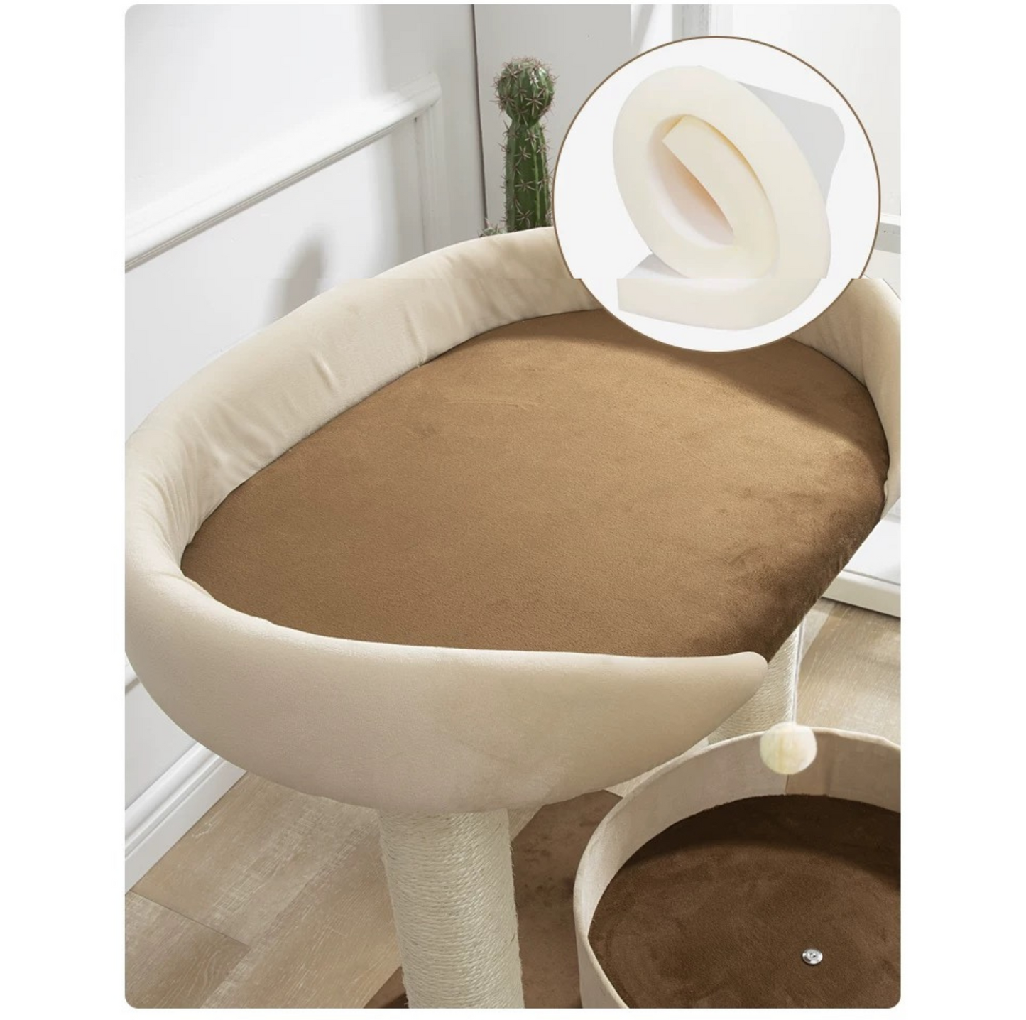 Luxury Japanese-Style Cat Tree with Large Bed – 90906 - {{product.type}} - PawPawUp