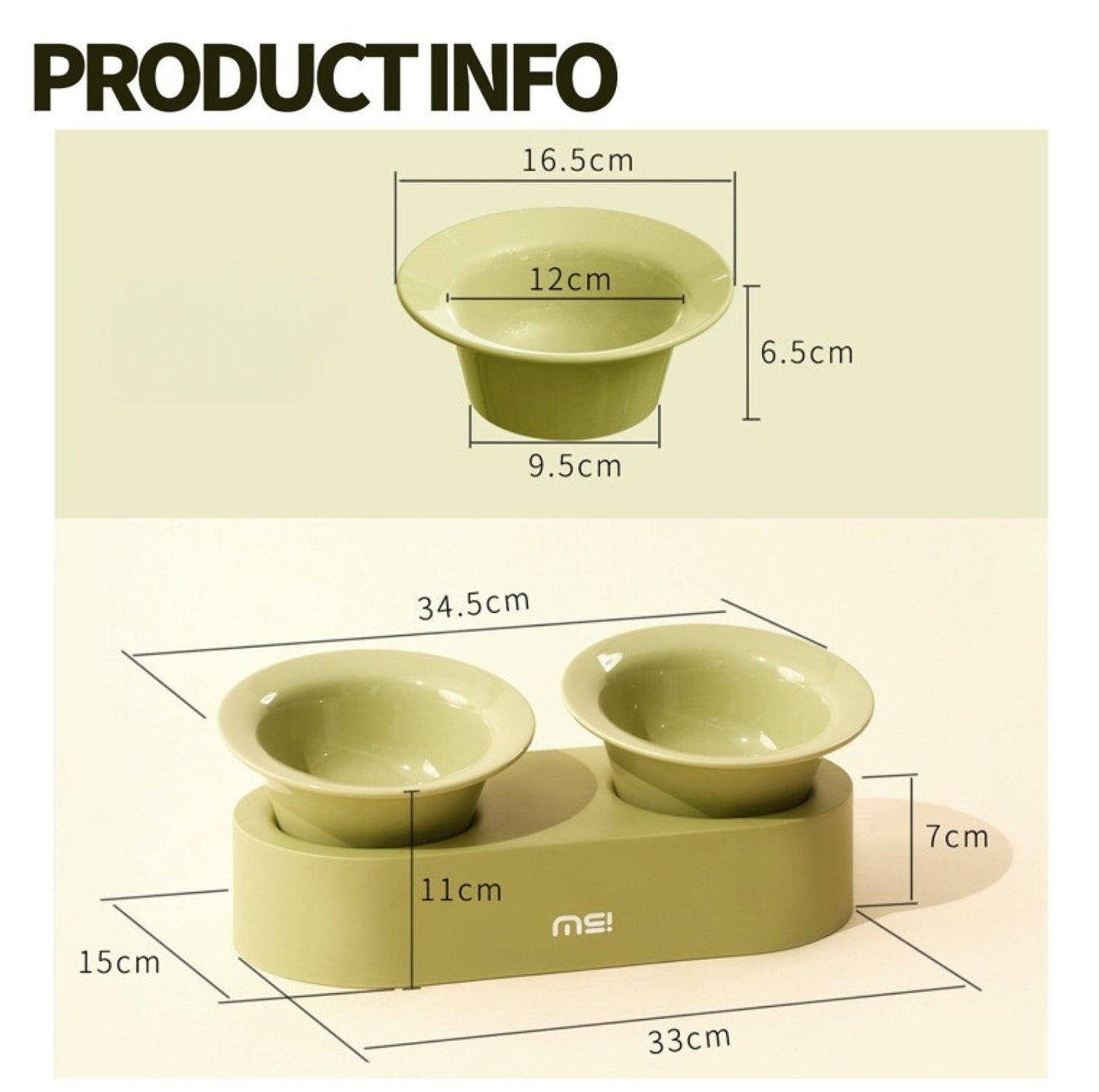 MAKESURE Jingle 2-in-1 Ceramic Pet Bowl Set for Food & Water Cat Bowls - {{product.type}} - PawPawUp