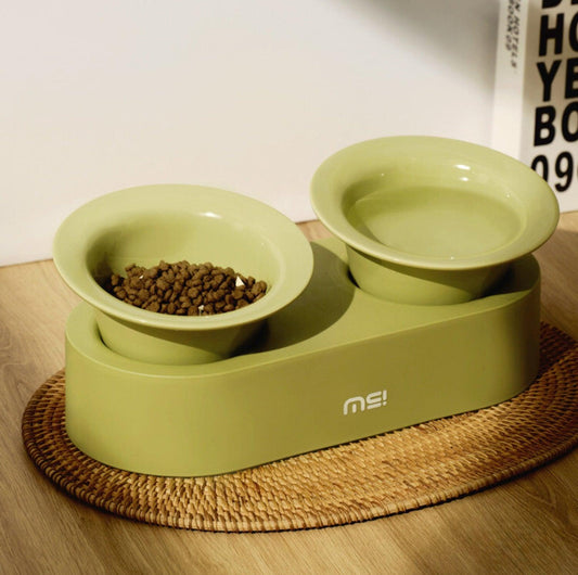 MAKESURE Jingle 2-in-1 Ceramic Pet Bowl Set for Food & Water Cat Bowls - {{product.type}} - PawPawUp