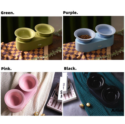 MAKESURE Jingle 2-in-1 Ceramic Pet Bowl Set for Food & Water Cat Bowls - {{product.type}} - PawPawUp
