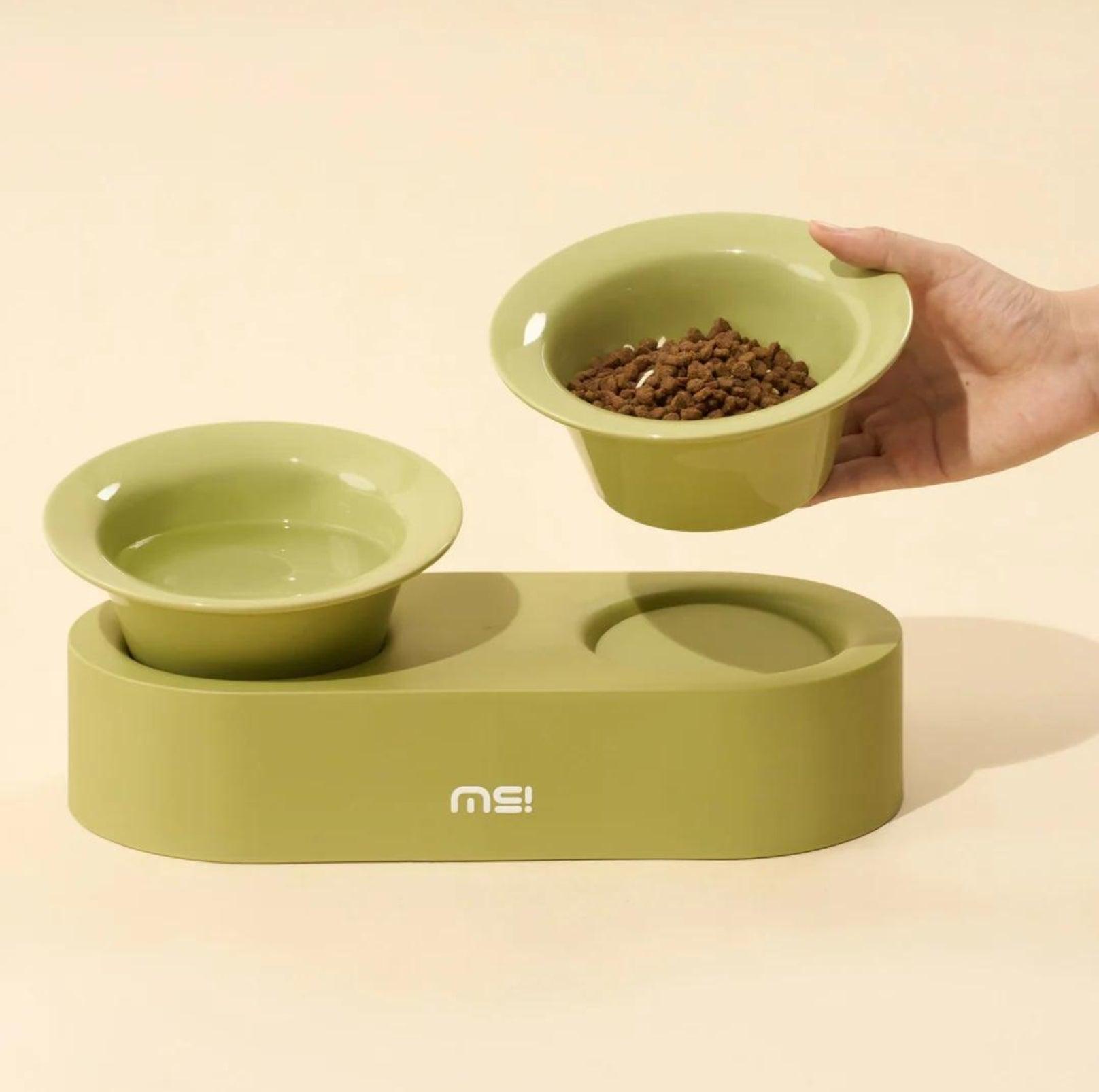 MAKESURE Jingle 2-in-1 Ceramic Pet Bowl Set for Food & Water Cat Bowls - {{product.type}} - PawPawUp