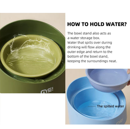 Makesure Rolls Elevated Ceramic Pet Bowl with Wooden Stand - {{product.type}} - PawPawUp
