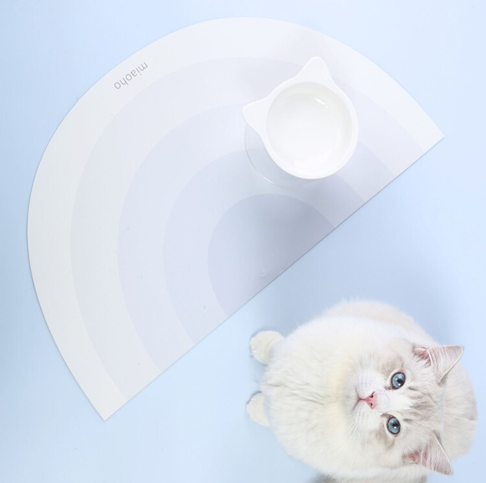 Miaoho Waterproof Semi-Circular Rainbow-Styled Pet Food Mat - {{product.type}} - PawPawUp