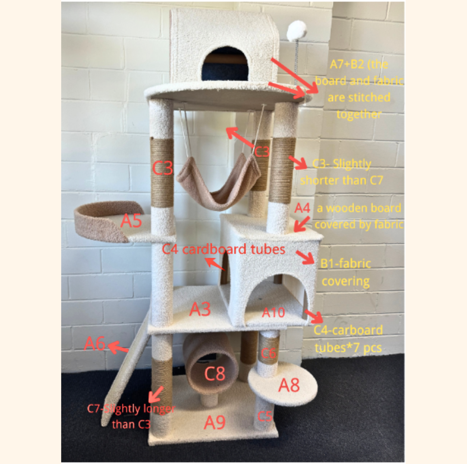 Ona's Cottage Multi-Tier Cat Tree with Cat Scratching Posts - {{product.type}} - PawPawUp