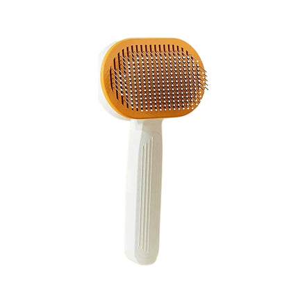 One-Click Self-Cleaning Pet Brush – Angled Design for Easy Grooming - {{product.type}} - PawPawUp