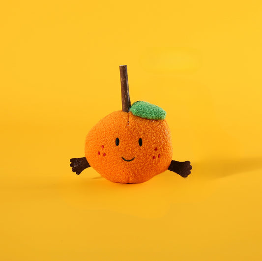 Orange Plush Cat Chew Toy with Natural Silvervine - {{product.type}} - PawPawUp