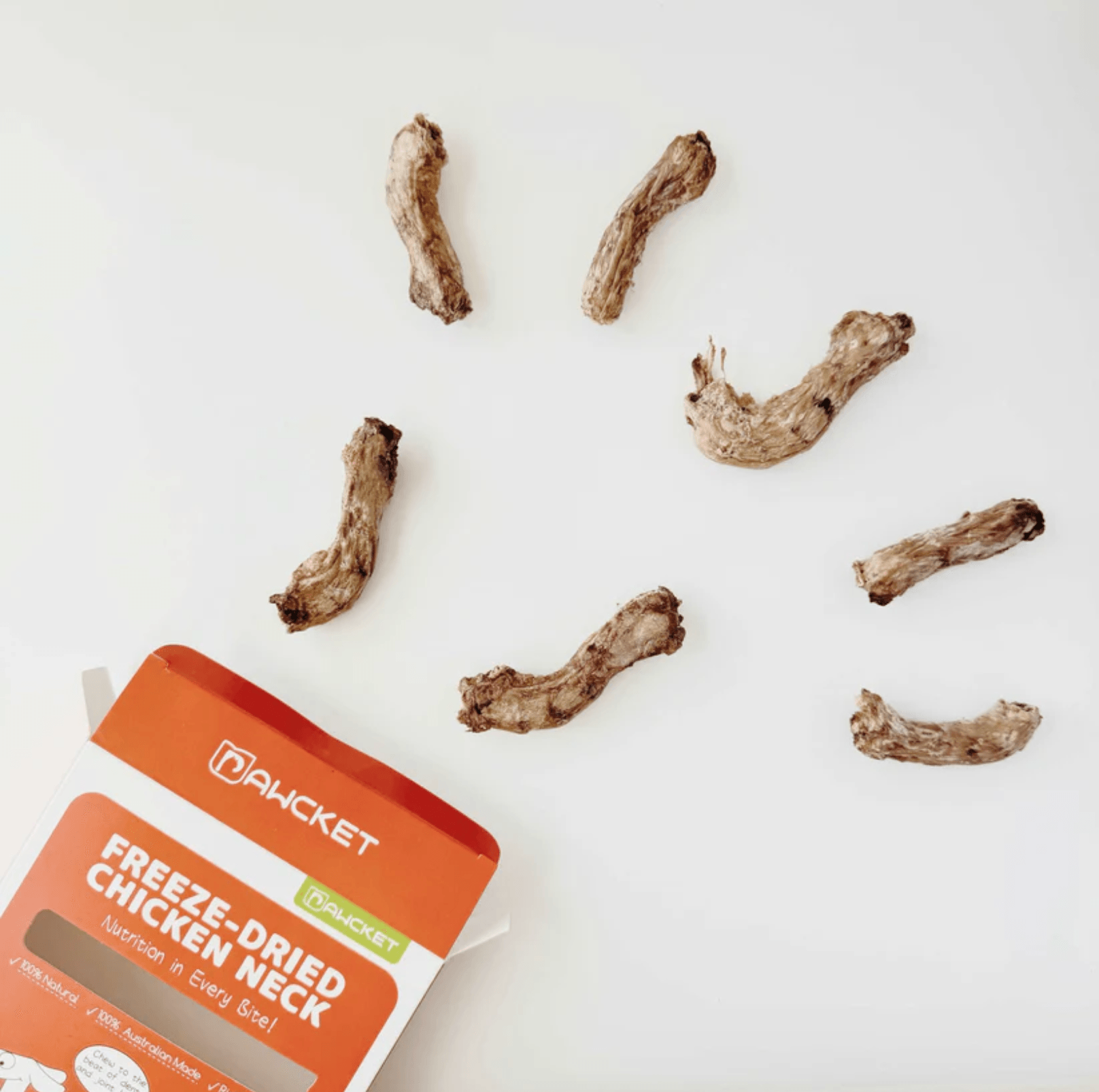 Pawcket Freeze-Dried Chicken Neck Treat - {{product.type}} - PawPawUp