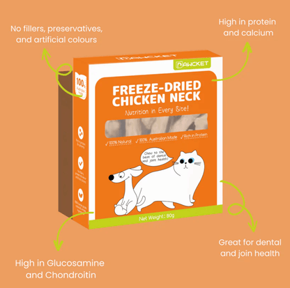 Pawcket Freeze-Dried Chicken Neck Treat - {{product.type}} - PawPawUp