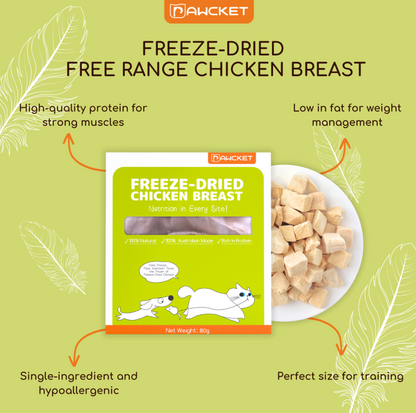 Pawcket Freeze-Dried Free Range Raw Chicken Breast Treat - {{product.type}} - PawPawUp