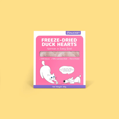 Pawcket Freeze-Dried Raw Duck Heart Treat - {{product.type}} - PawPawUp