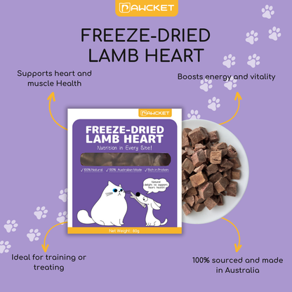 Pawcket Freeze-Dried Raw Lamb Heart Treat - {{product.type}} - PawPawUp