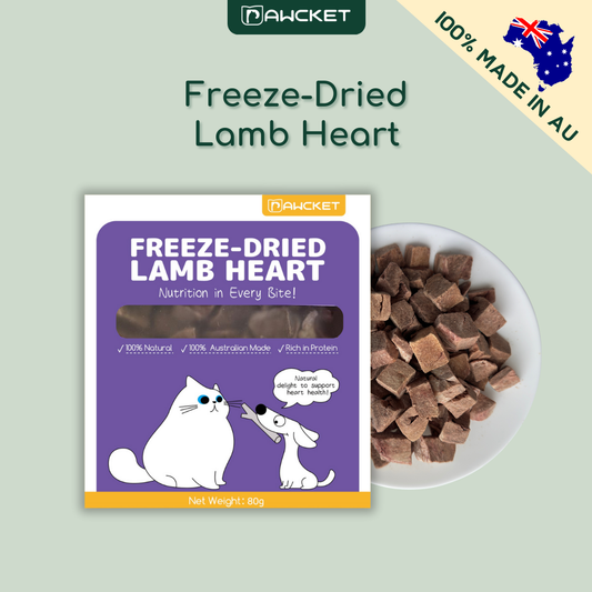 Pawcket Freeze-Dried Raw Lamb Heart Treat - {{product.type}} - PawPawUp