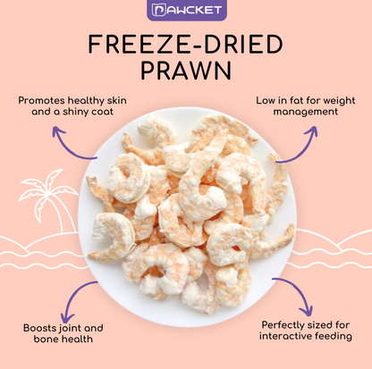 Pawcket Freeze-Dried Raw Prawn | Dog and Cat Treat - {{product.type}} - PawPawUp