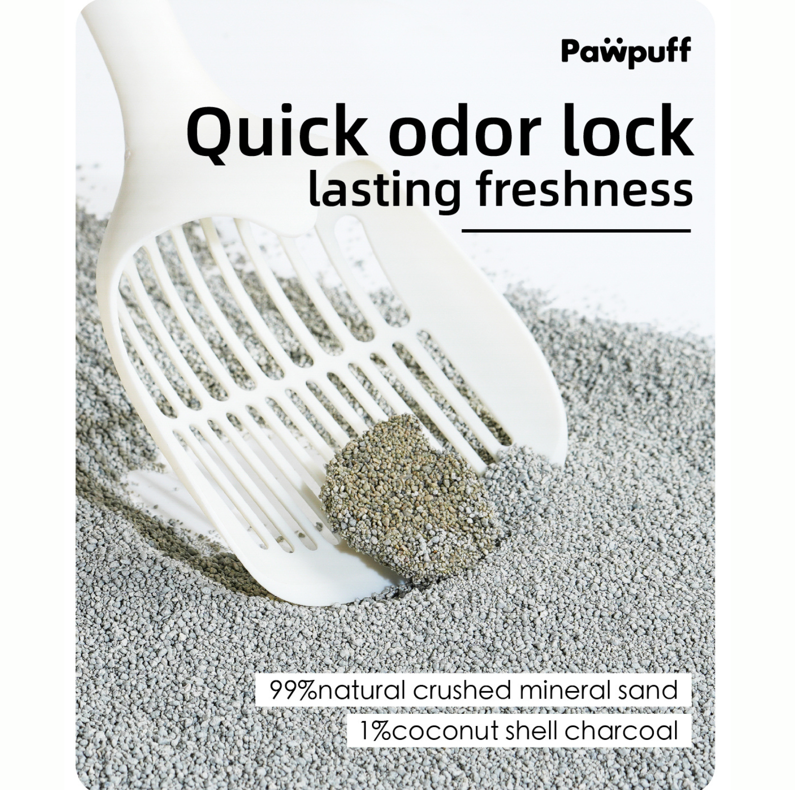 PawPuff Clumping Mineral Cat Litter, 4.8kg – Standard Version - {{product.type}} - PawPawUp