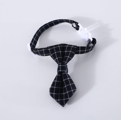 Pet Adjustable Bow/Tie Collar with Plaid Pattern - {{product.type}} - PawPawUp