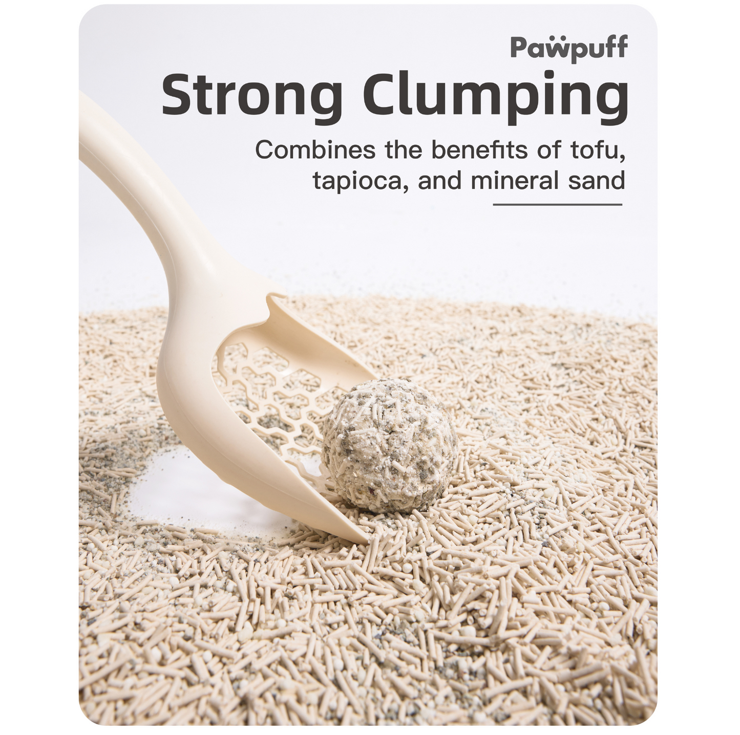 Pet Show PawPuff Tapioca Multiblend Cat Litter - Tofu, Tapioca, Corn & Mineral, 7.6kg - {{product.type}} - PawPawUp