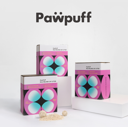 Pet Show PawPuff Tapioca Multiblend Cat Litter - Tofu, Tapioca, Corn & Mineral, 7.6kg - {{product.type}} - PawPawUp