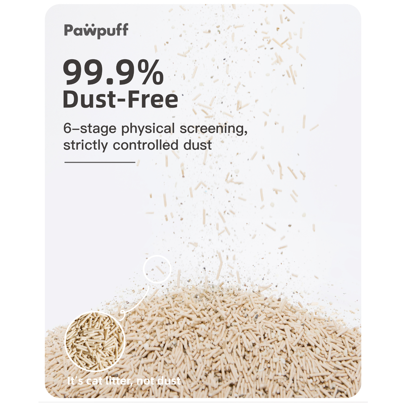 Pet Show PawPuff Tapioca Multiblend Cat Litter - Tofu, Tapioca, Corn & Mineral, 7.6kg - {{product.type}} - PawPawUp