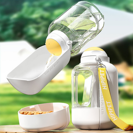 Portable Pet Water & Food Bottle – Large Capacity Travel Companion - {{product.type}} - PawPawUp