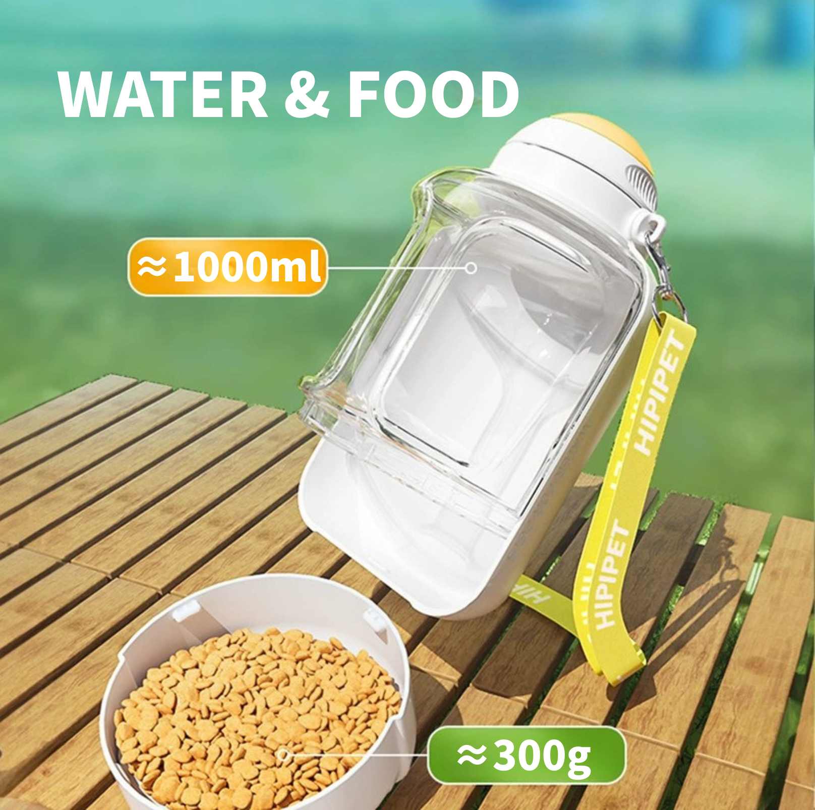 Portable Pet Water & Food Bottle – Large Capacity Travel Companion - {{product.type}} - PawPawUp