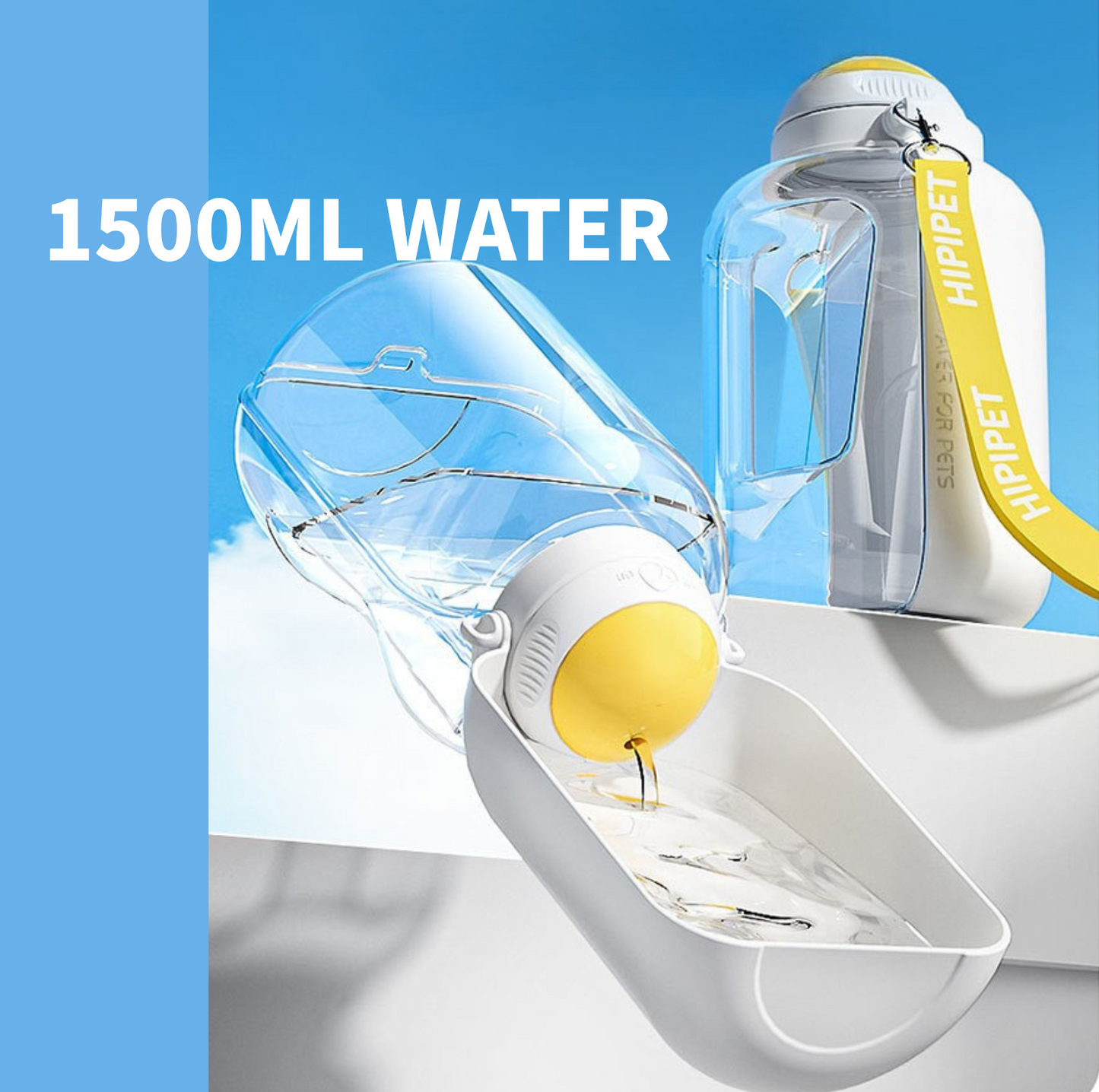 Portable Pet Water & Food Bottle – Large Capacity Travel Companion - {{product.type}} - PawPawUp