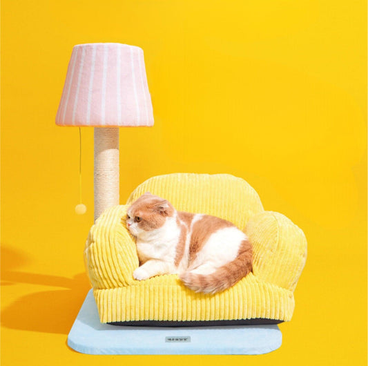 PurLab Multifunctional Cat Lounge - Cozy Sofa Style Cat Bed & Scratch Post - {{product.type}} - PawPawUp